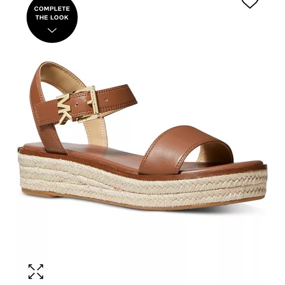 Michael Kors Sandals. Worn once! Brown with gold accents. - Picture 3 of 3